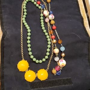 3 colorful necklaces